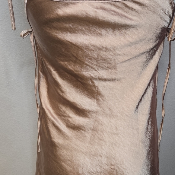 Elegant Satin Slip Dress - Rose Gold - Picture 6 of 8